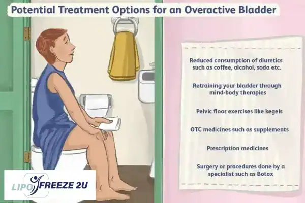 image of woman on toilet because of an overactive bladder Wembley
