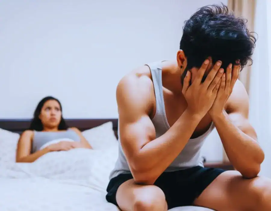 Image of upset man in need of erectile dysfunction treatment Wembley